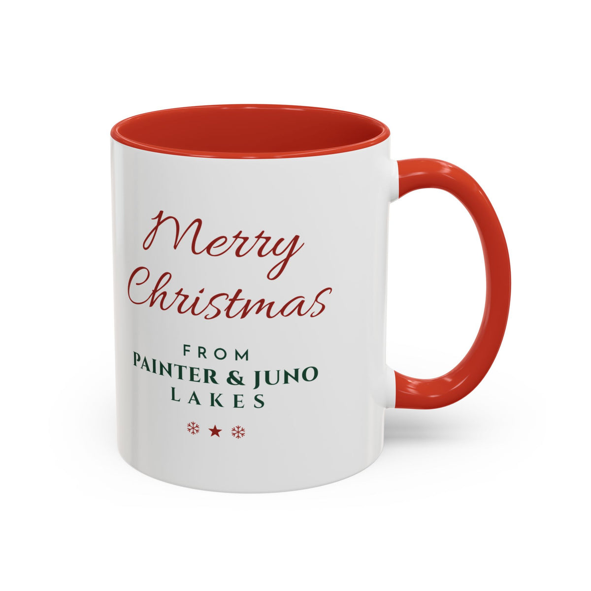 Merry Christmas from Painter & Juno Mug · 11oz · Red