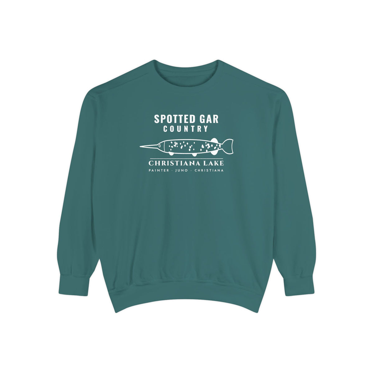 Christiana Lake Crewneck · Spotted Gar Country