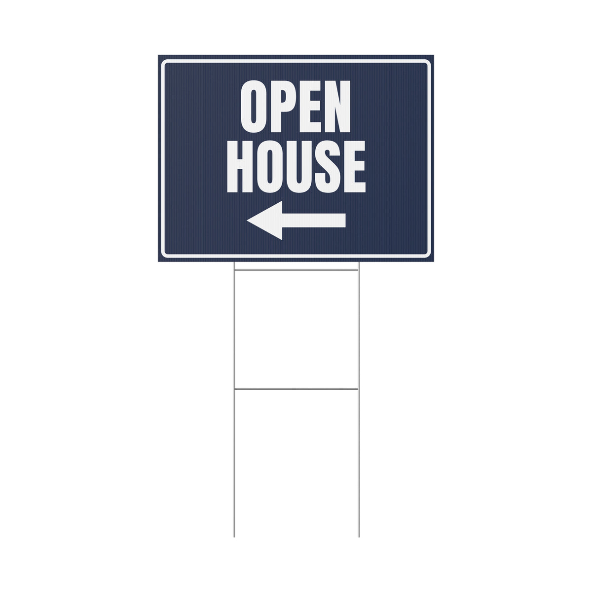 OPEN HOUSE (Left Arrow) — Yard Sign 24×18