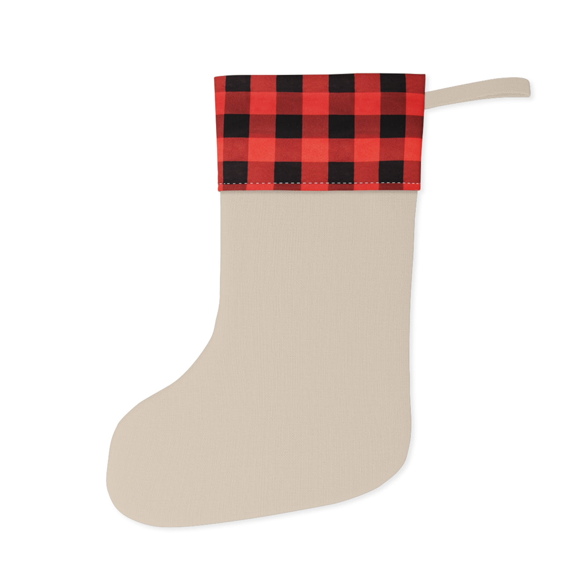 Painter & Juno Christmas Stocking · Cranberry · Red Plaid Cuff