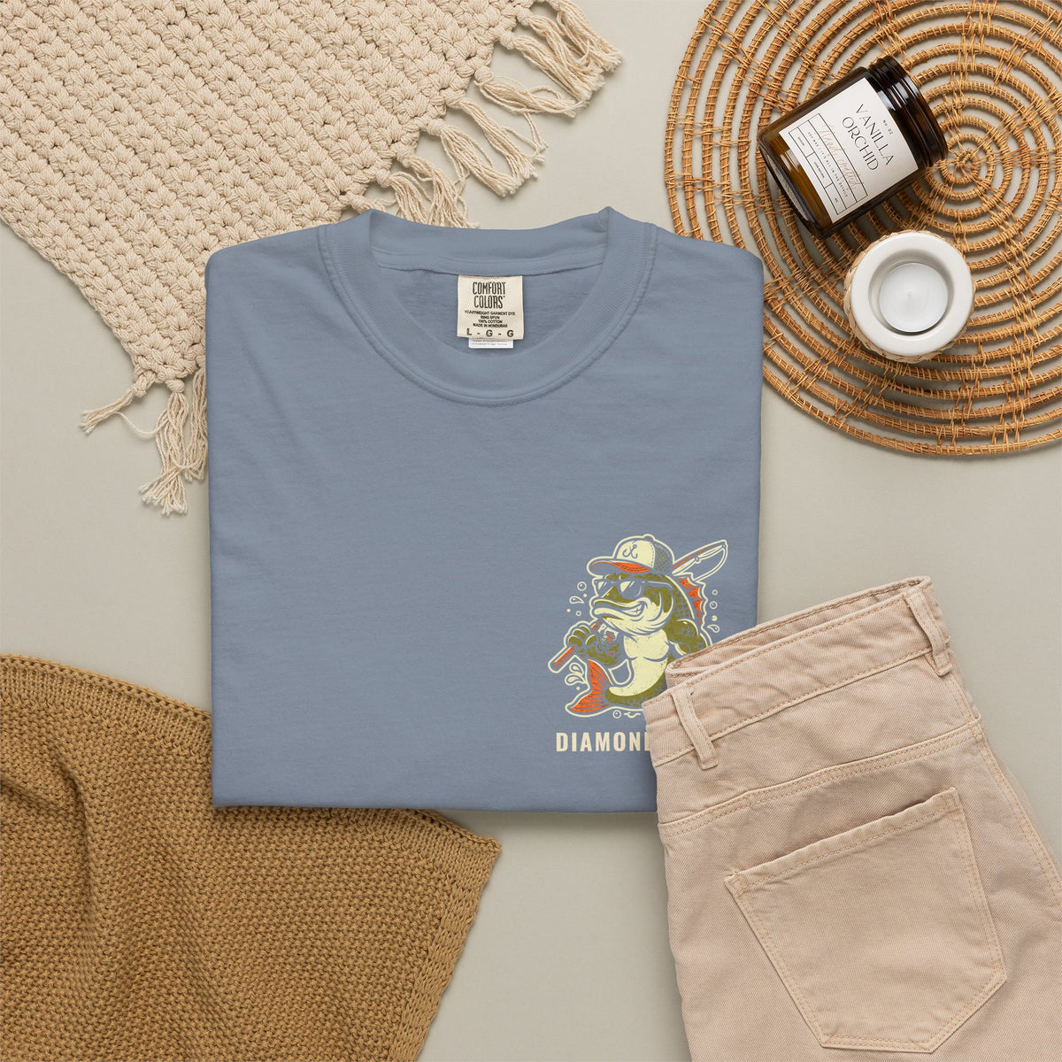 Your Bait Sucks Tee · Bass Mascot · Diamond Lake