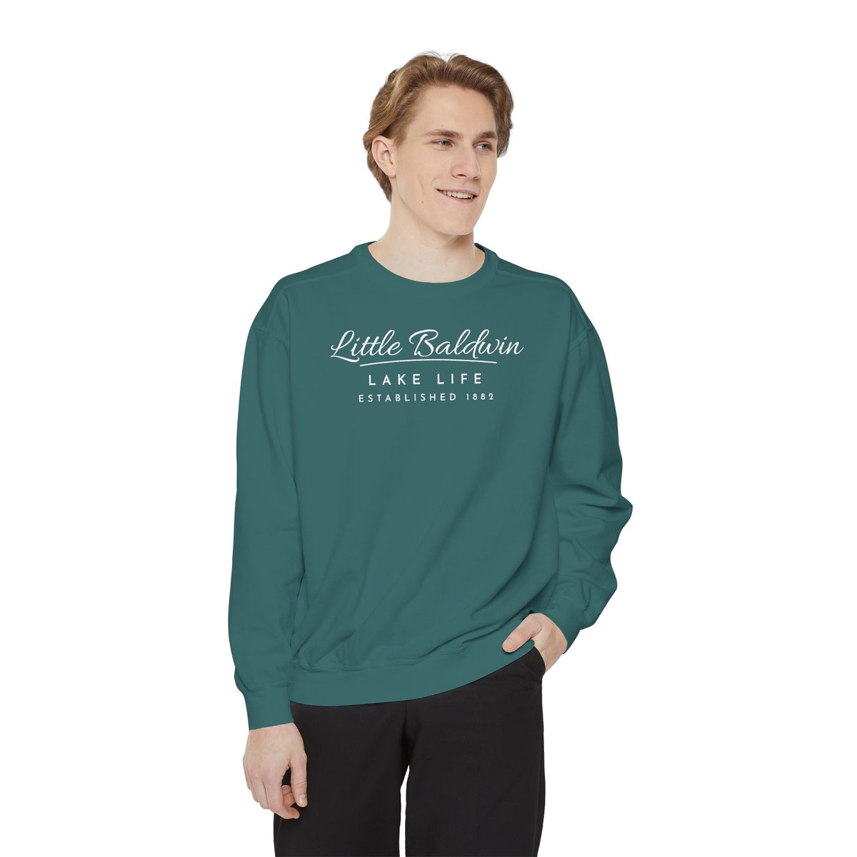 Little Baldwin Lake Life Est. 1882 Crewneck Sweatshirt · Signature Script