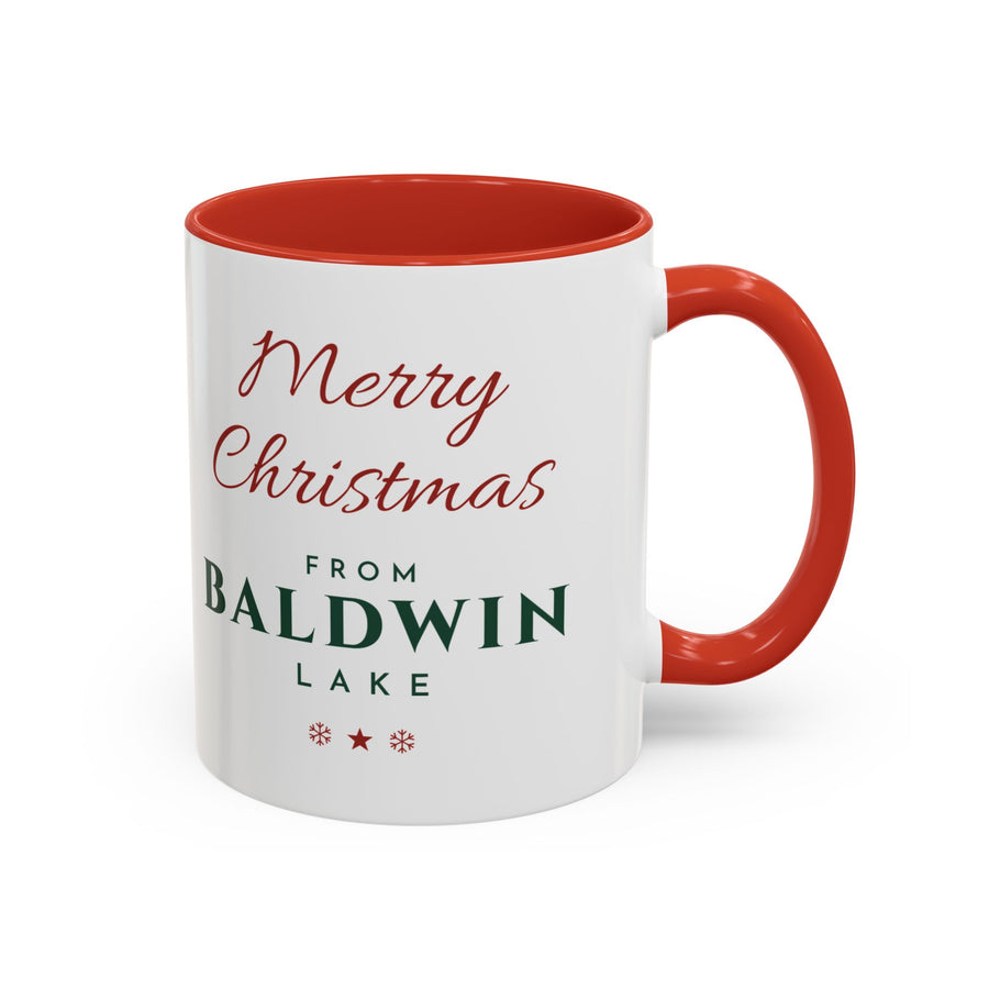 Merry Christmas from Baldwin Lake Mug · 11oz · Red