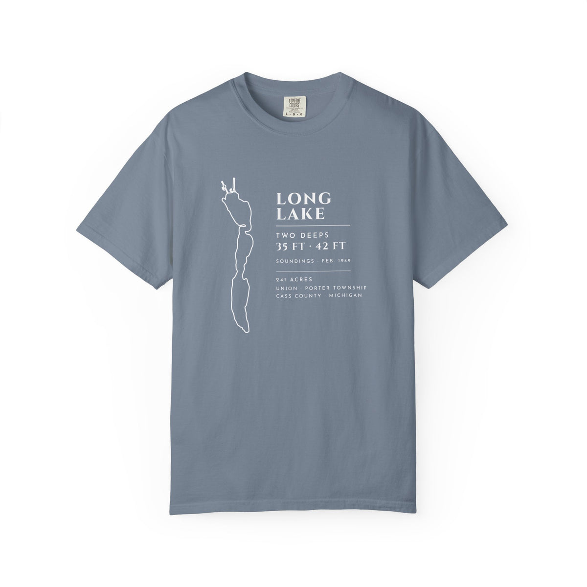 Long Lake Two Deeps Tee · Real Shoreline · 35 ft & 42 ft · Union, Michigan