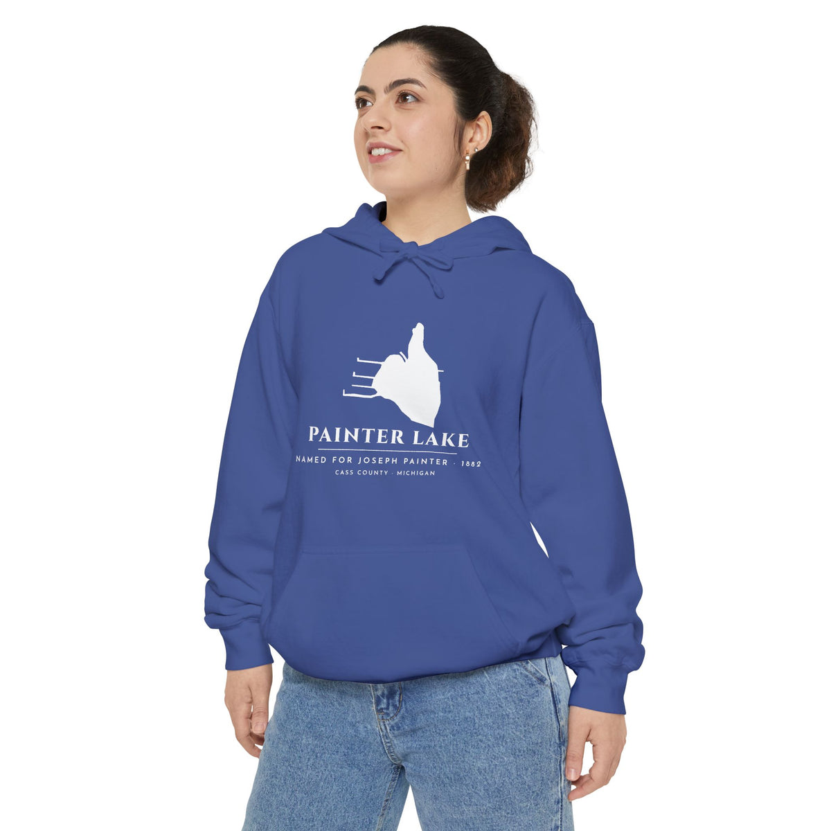 Painter Lake Map Hoodie · Real Shoreline – Protest-Panels
