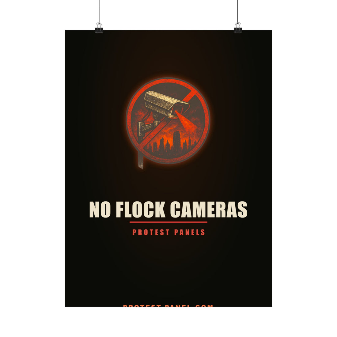 NO FLOCK CAMERAS — Cinematic Poster