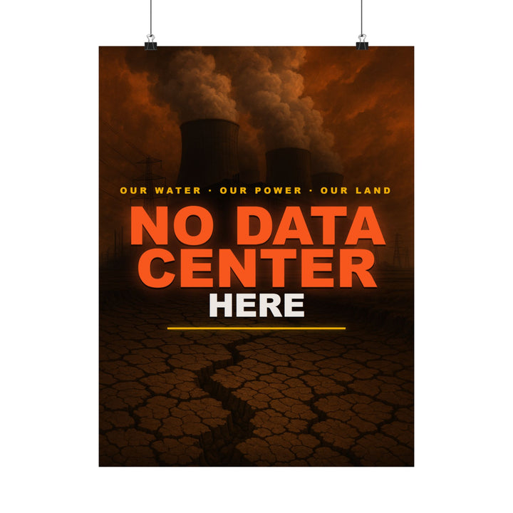 NO DATA CENTER HERE — Cinematic Poster