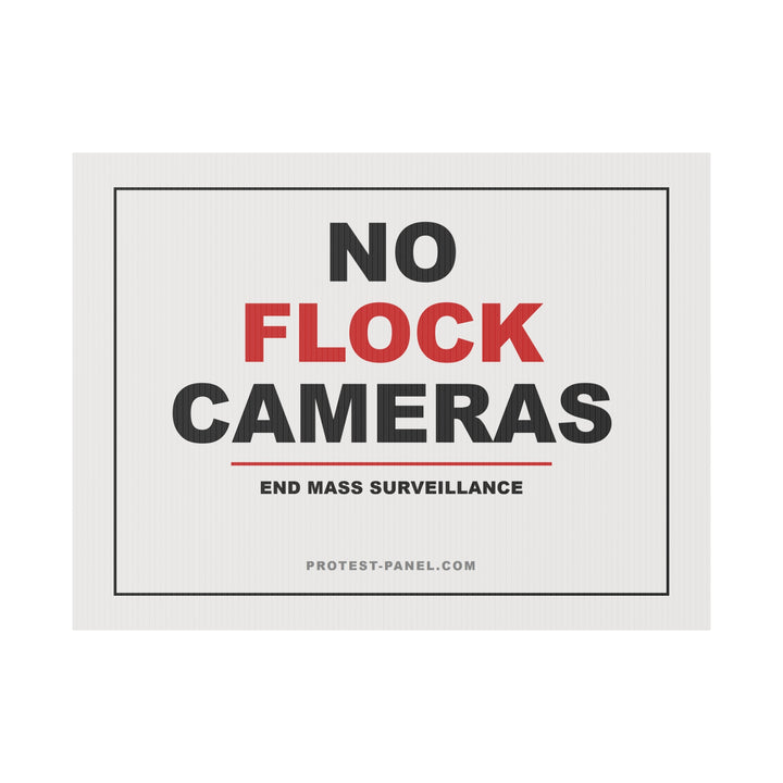 NO FLOCK CAMERAS — Yard Sign