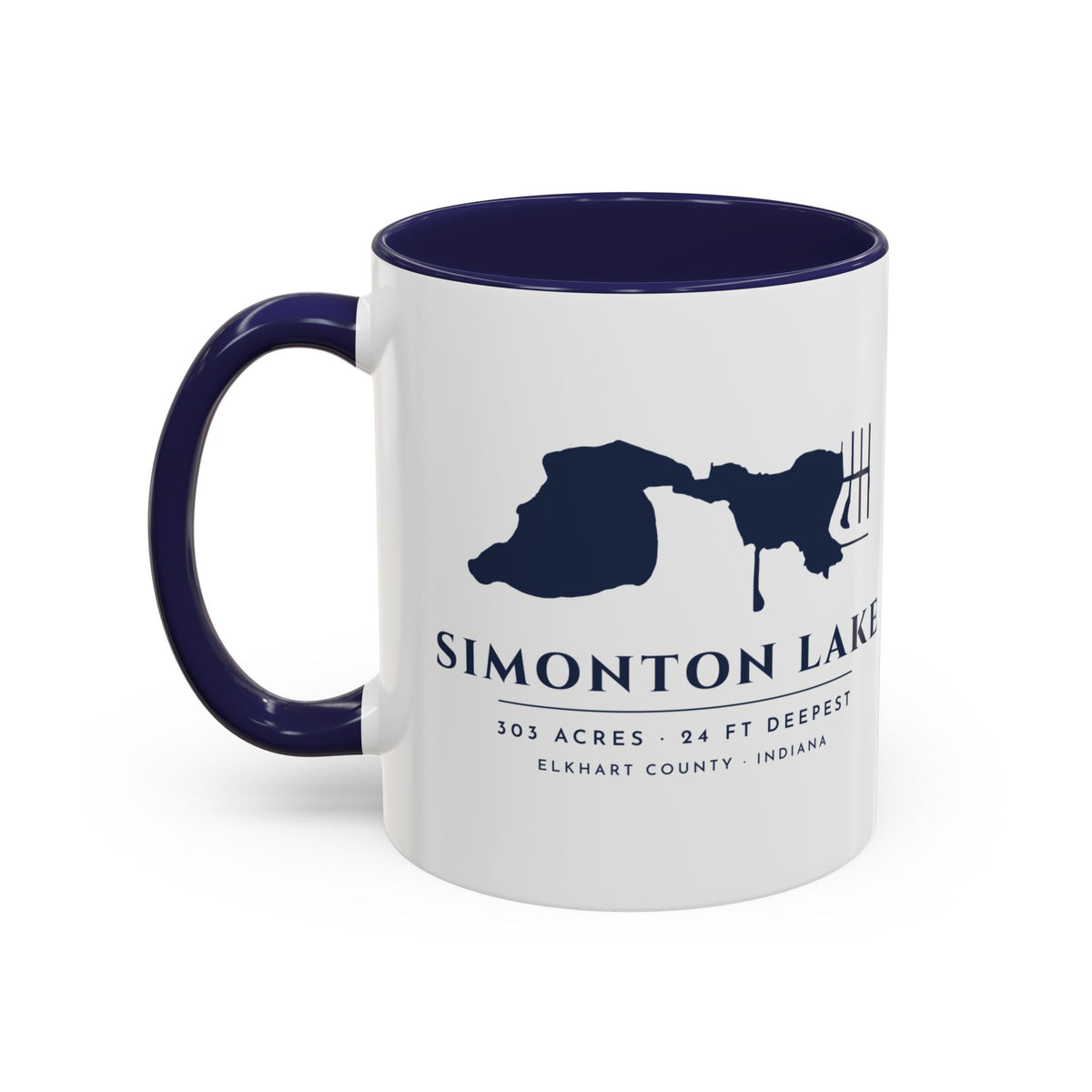 Simonton Lake Map Mug · 11oz · Real Shoreline