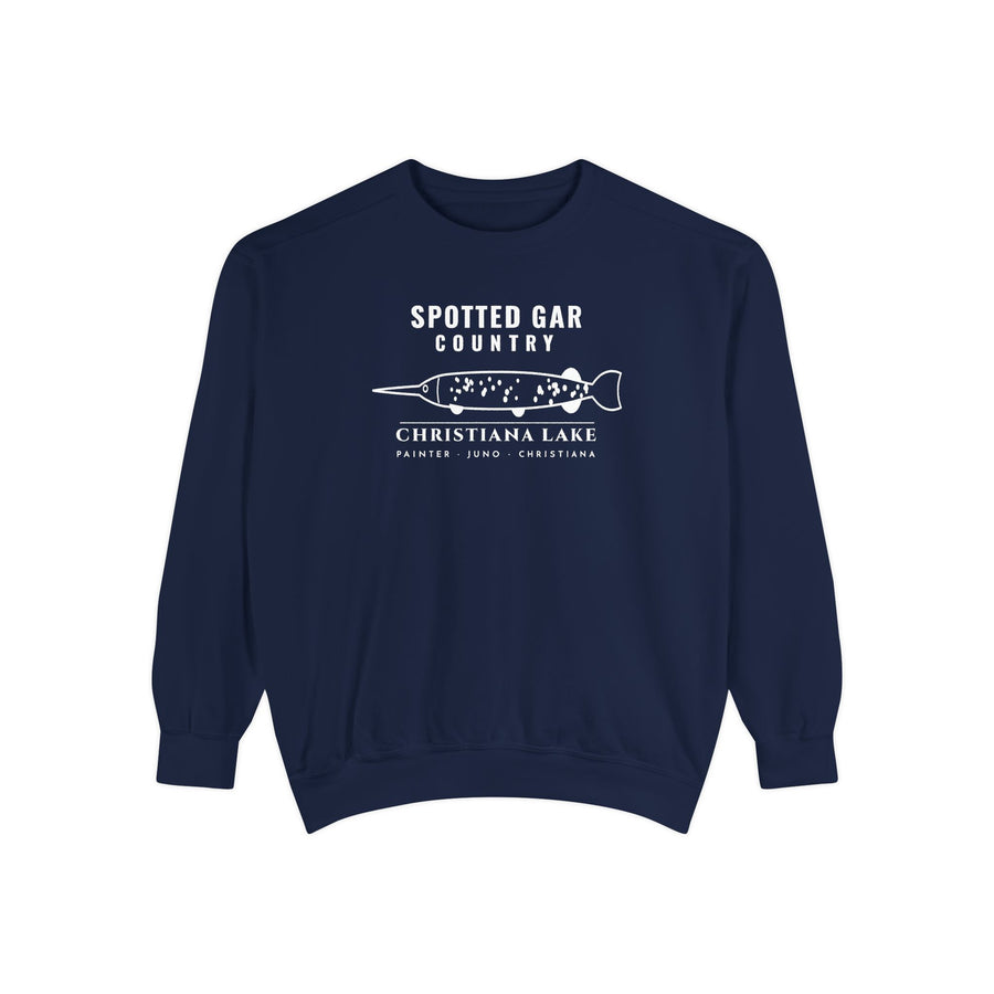 Christiana Lake Crewneck · Spotted Gar Country