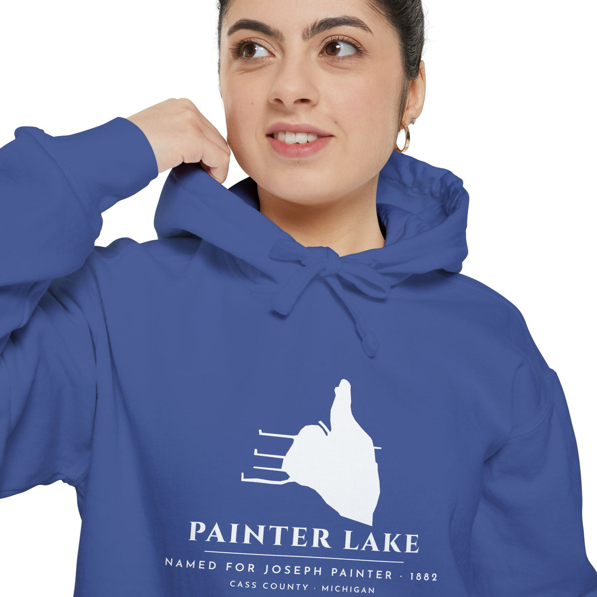 Painter Lake Map Hoodie · Real Shoreline – Protest-Panels