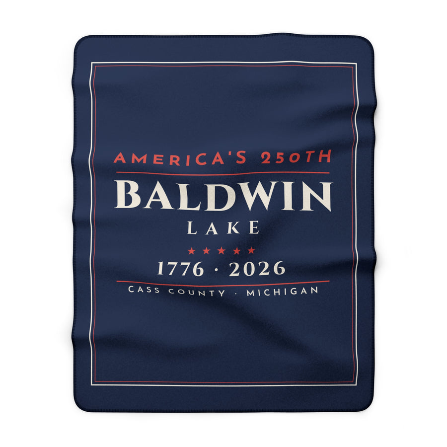 Baldwin Lake · America's 250th Sherpa Blanket · 1776–2026 · 30x40