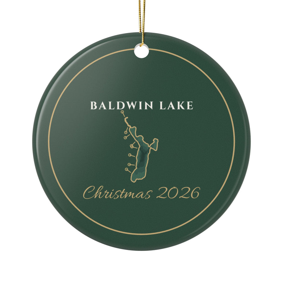 Baldwin Lake Christmas Ornament 2026 · Ceramic · 2-Sided