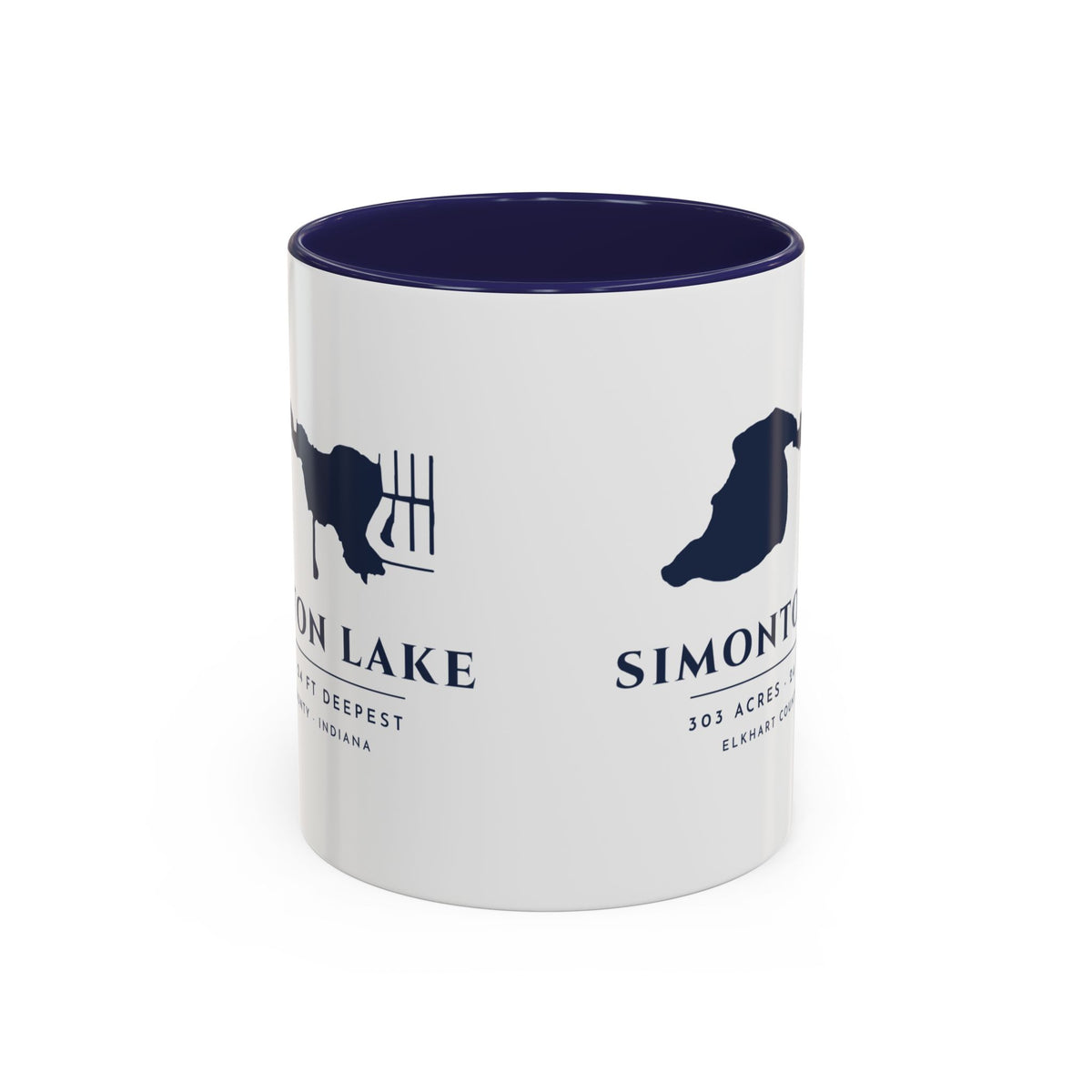 Simonton Lake Map Mug · 11oz · Real Shoreline