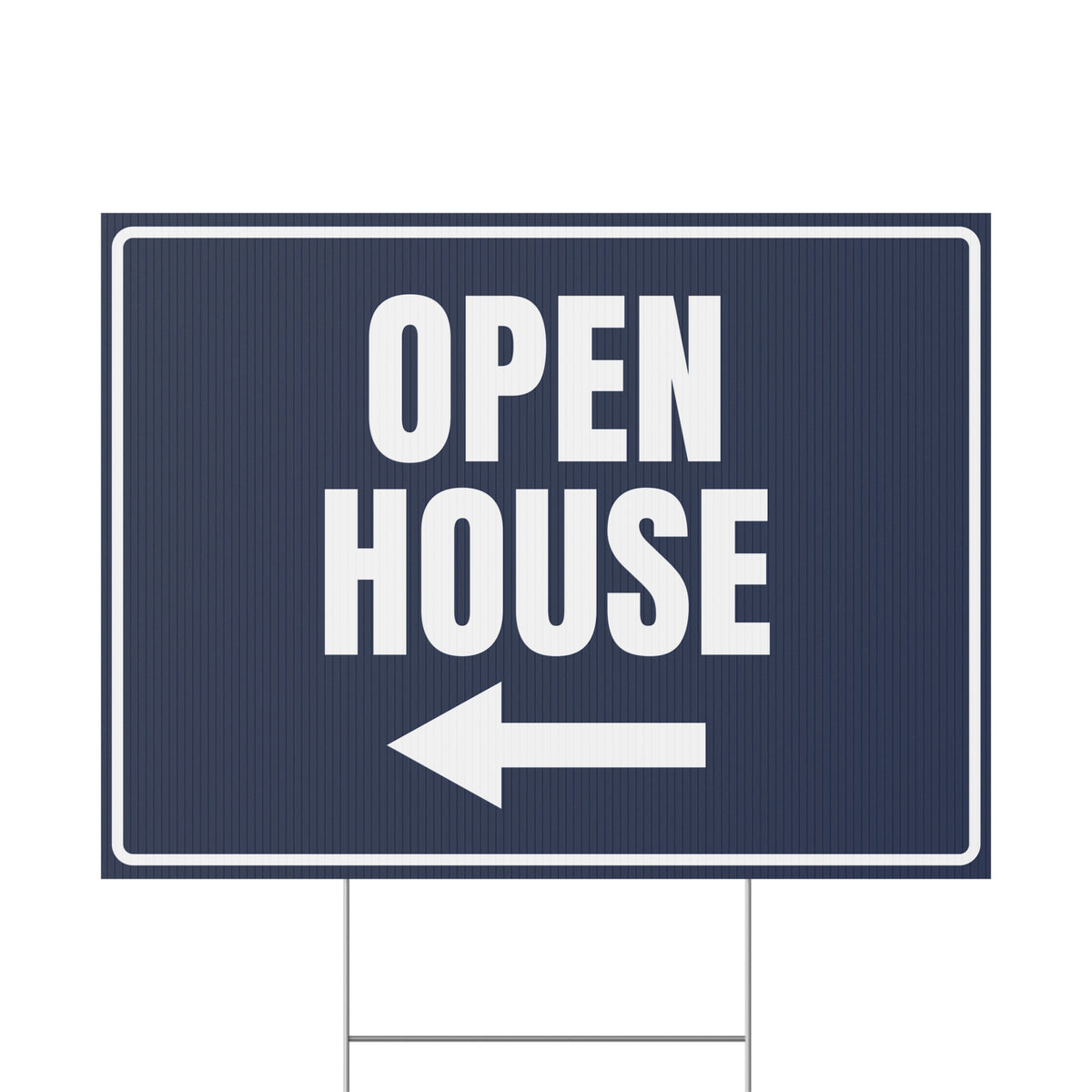 OPEN HOUSE (Left Arrow) — Yard Sign 24×18
