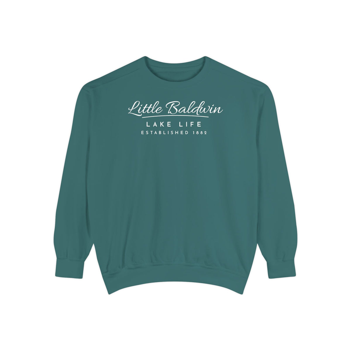 Little Baldwin Lake Life Est. 1882 Crewneck Sweatshirt · Signature Script