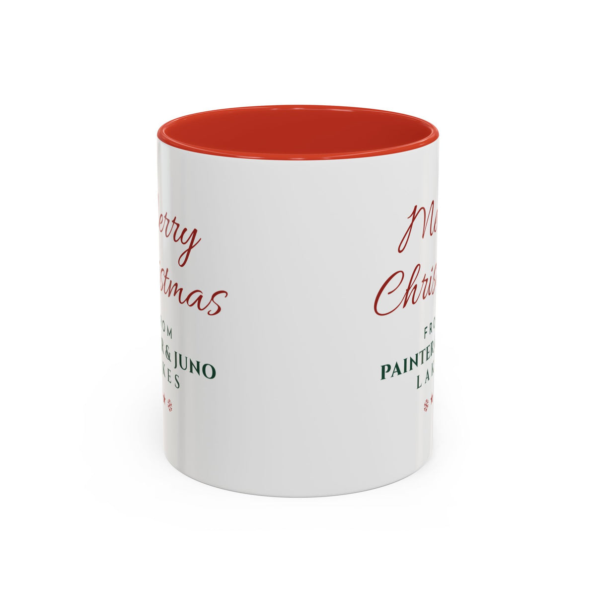 Merry Christmas from Painter & Juno Mug · 11oz · Red