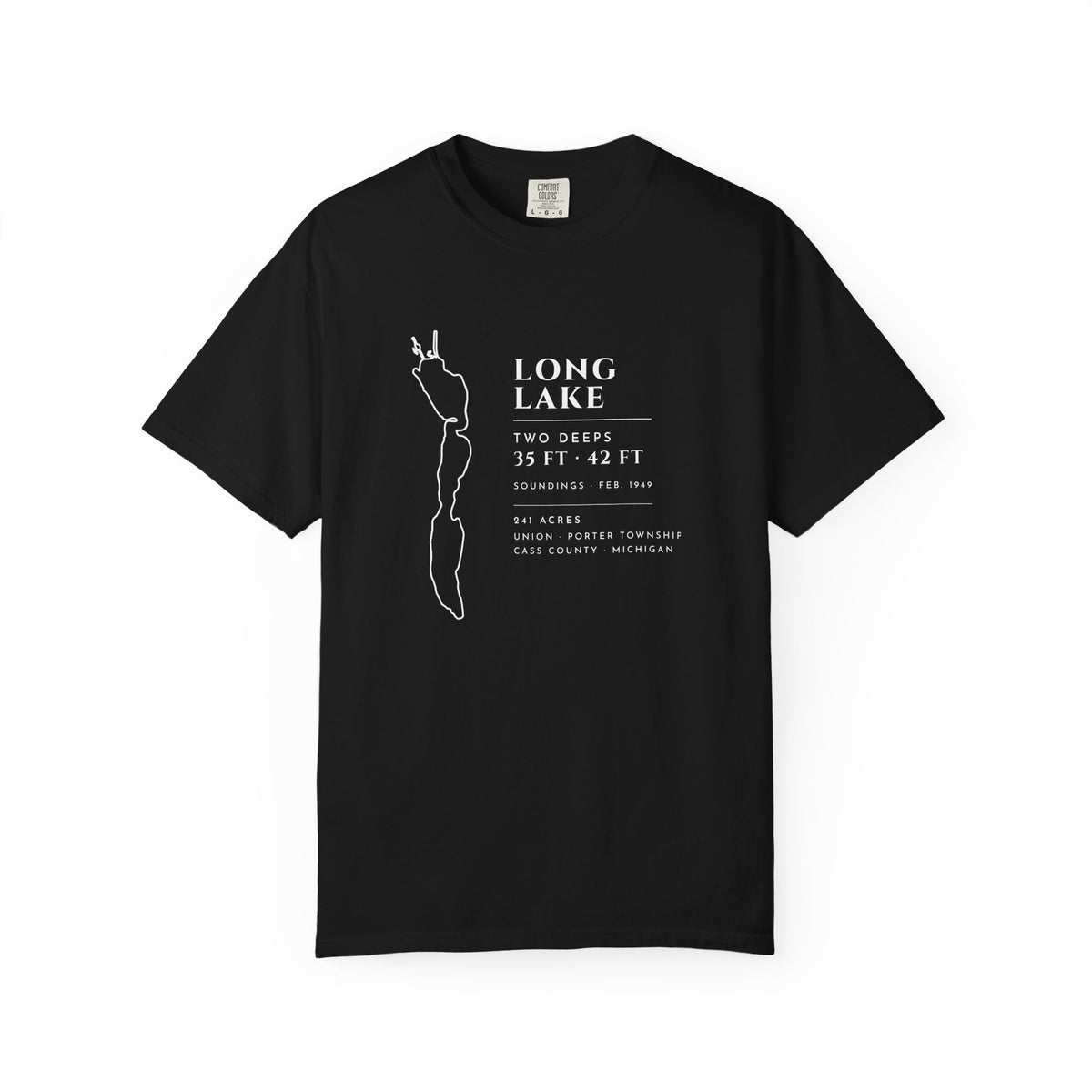 Long Lake Two Deeps Tee · Real Shoreline · 35 ft & 42 ft · Union, Michigan