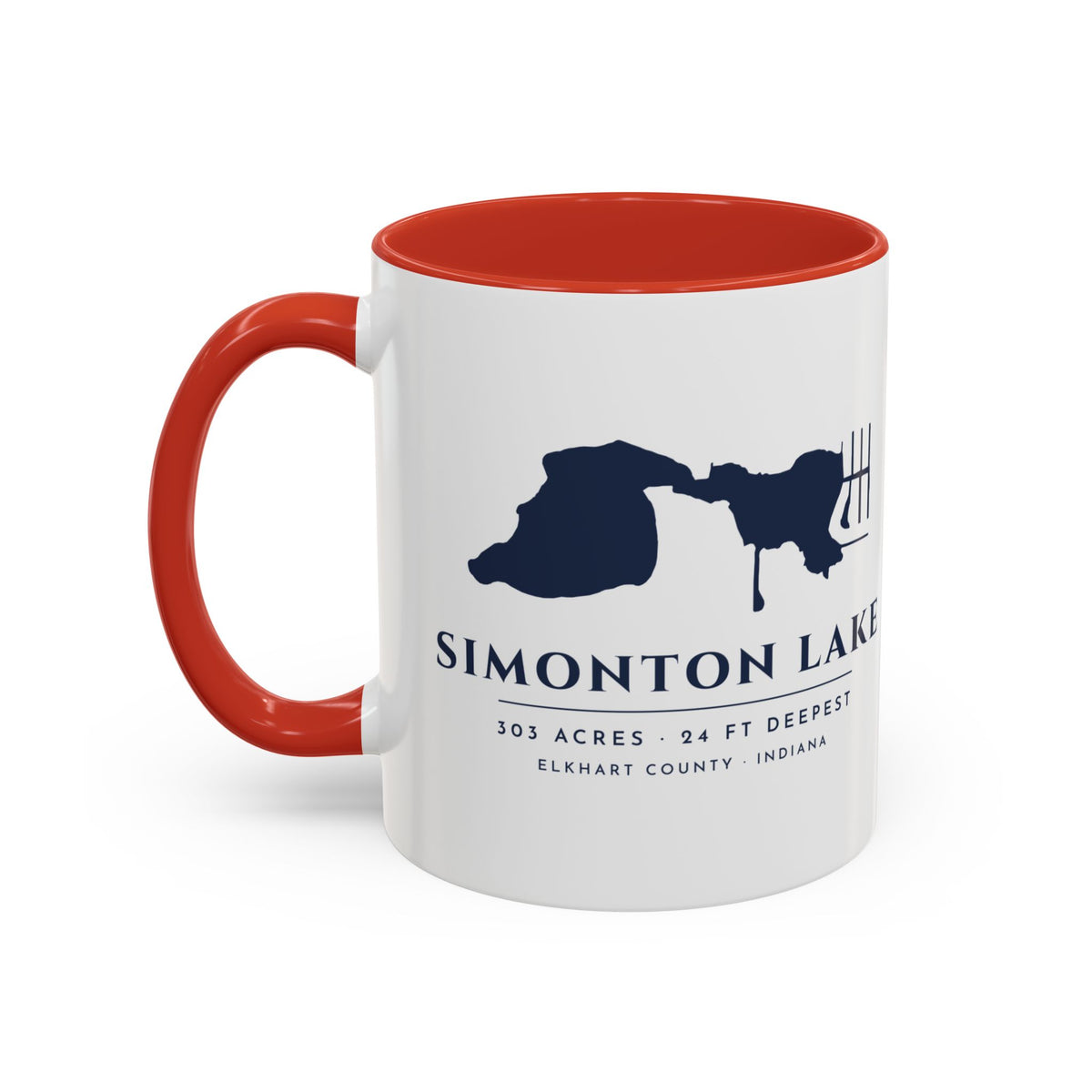 Simonton Lake Map Mug · 11oz · Real Shoreline