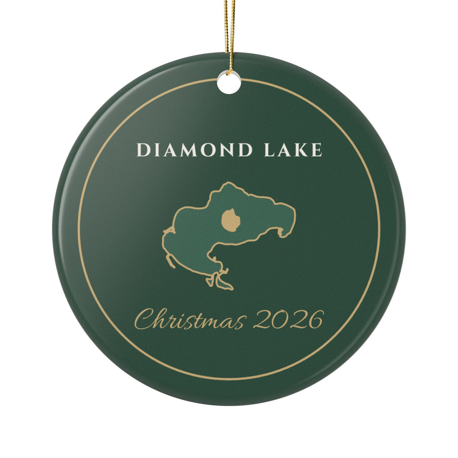 Diamond Lake Christmas Ornament 2026 · Ceramic · 2-Sided