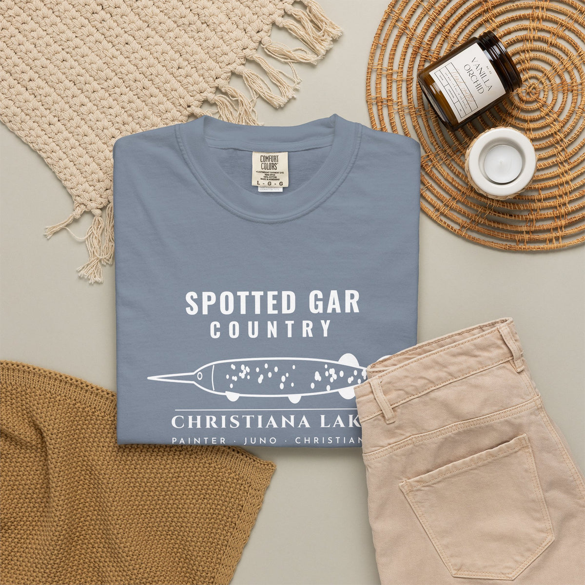 Christiana Lake Tee · Spotted Gar Country · PJC Chain