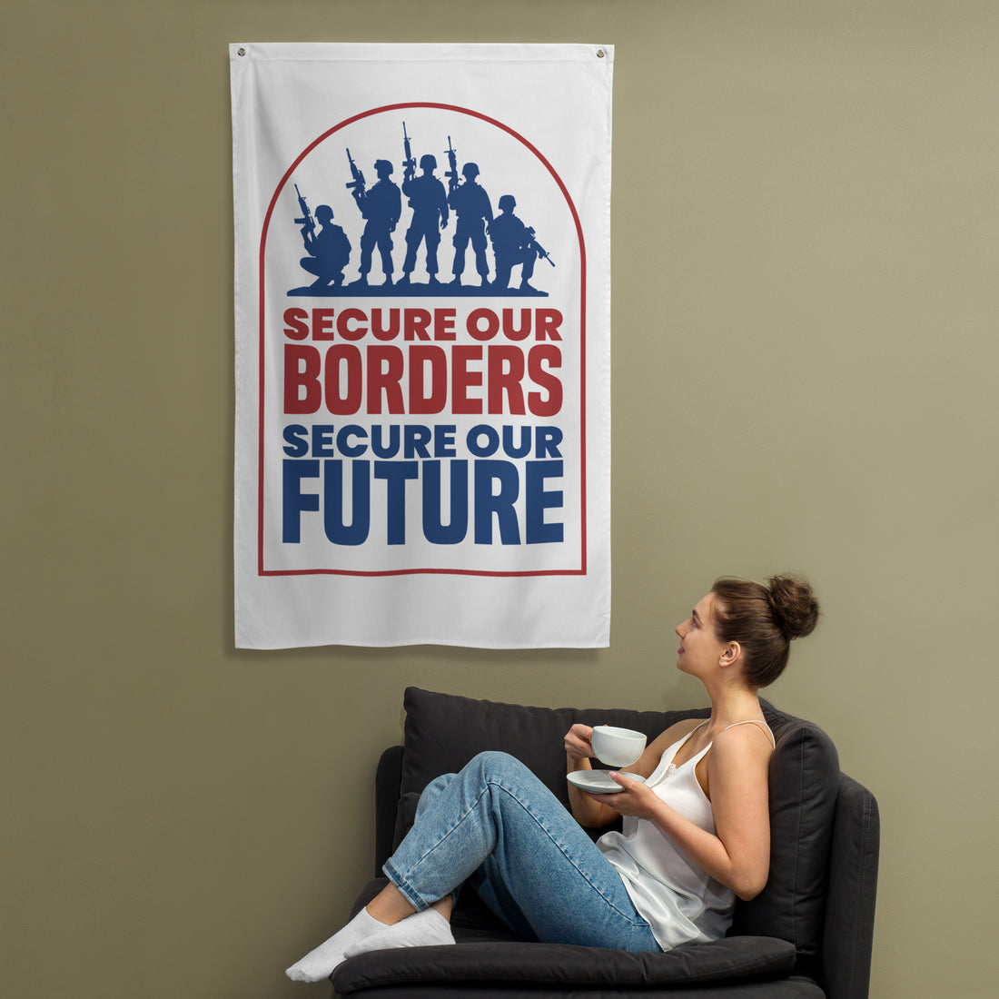 Secure Our Borders Secure Our Future Flag