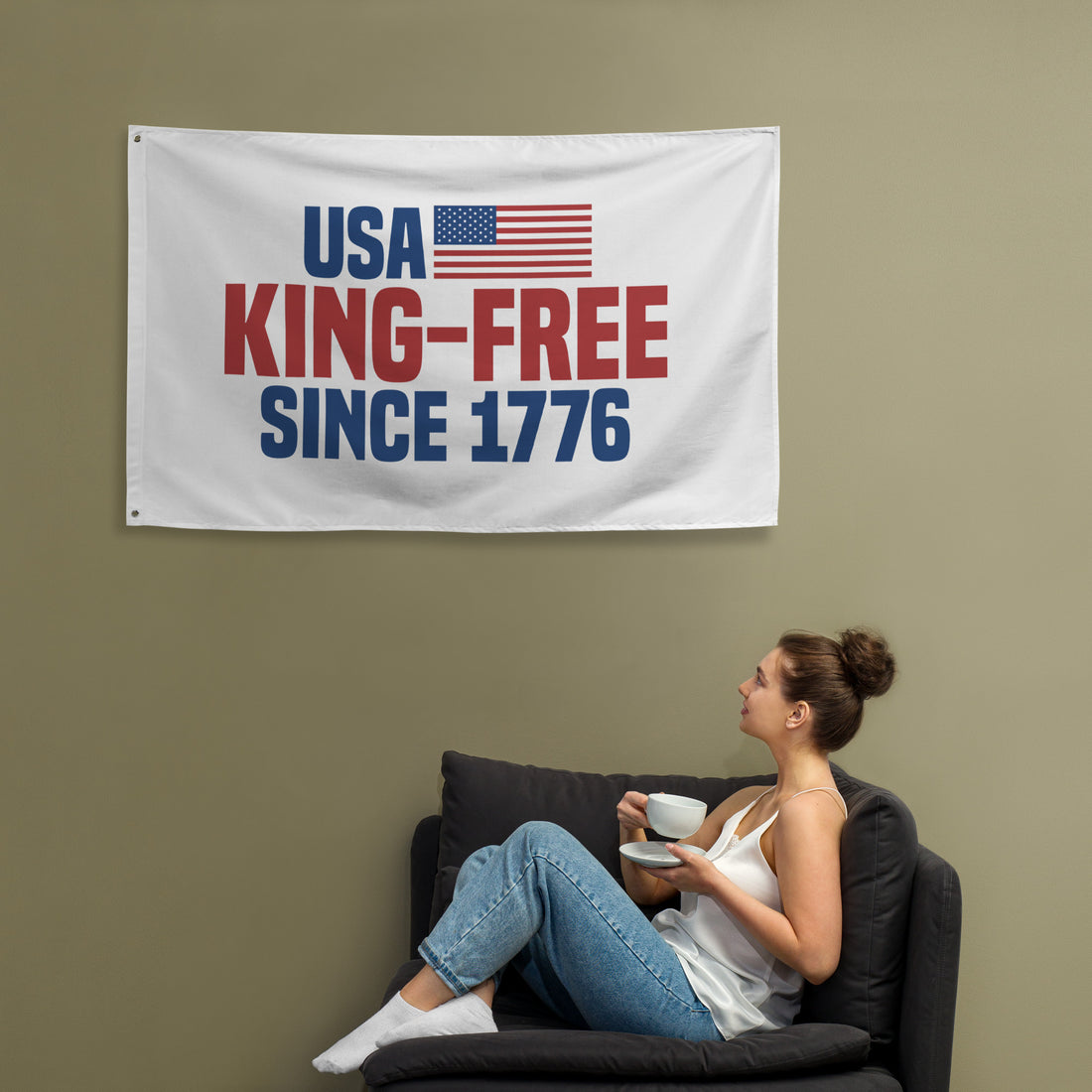 USA King-Free Since 1776 Flag