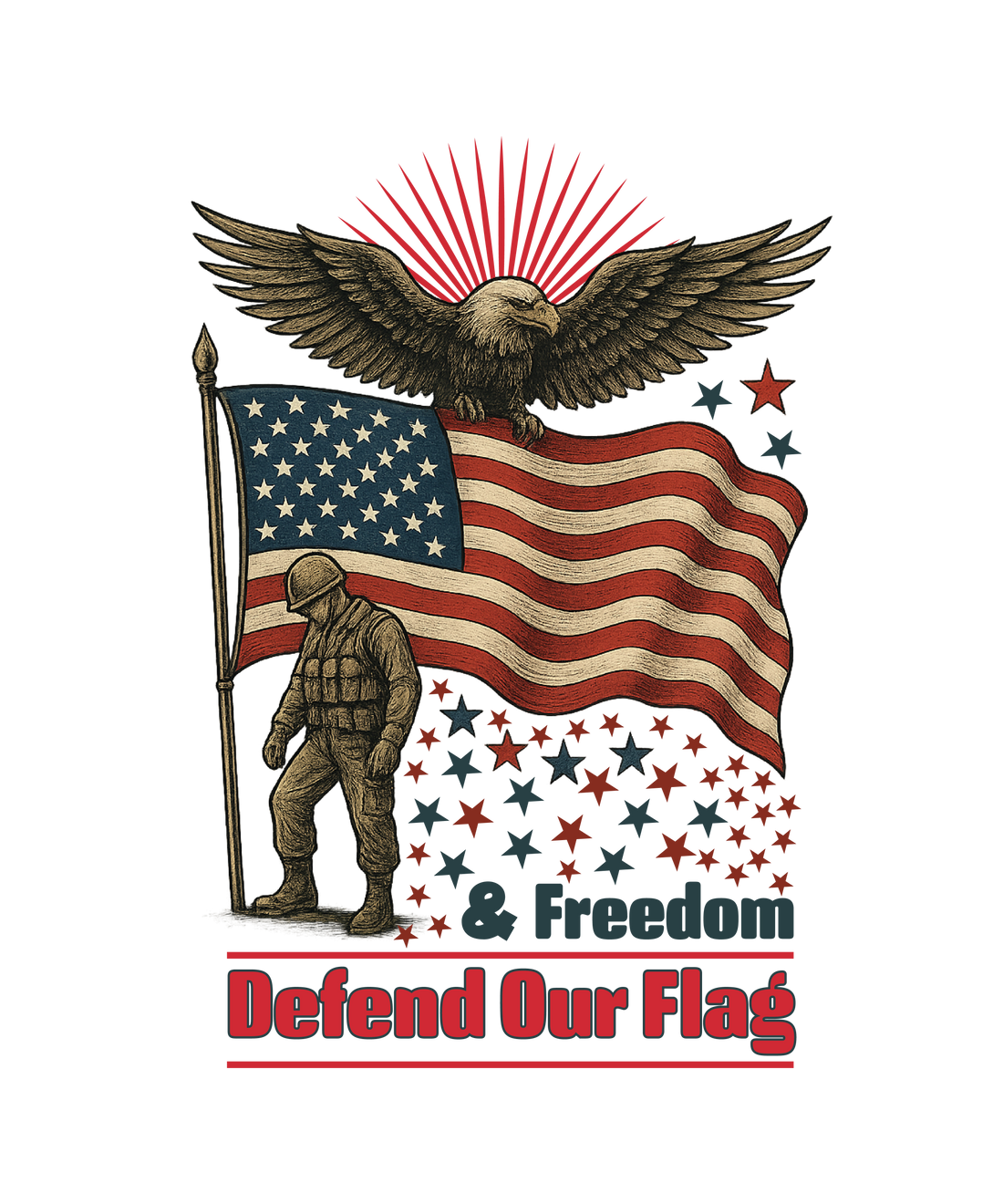 Defend our Flag and Freedom Yard sign