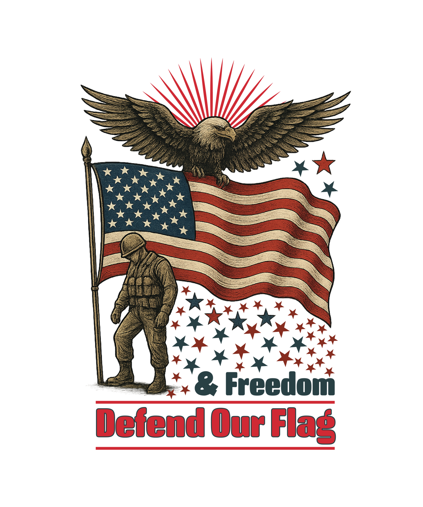 Defend our Flag and Freedom Yard sign