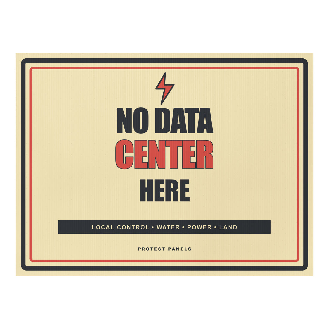 NO DATA CENTER HERE Yard Sign